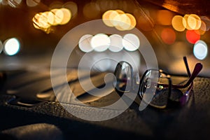 Pair of Driving Glasses at Night