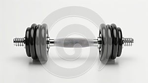 A pair of dumbbells on a white background photo