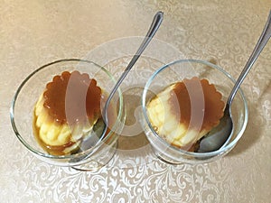 Pair of Flan Desserts