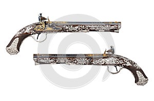 Pair of Flintlock Pistols 1800s