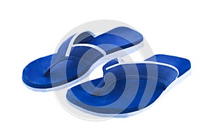 A pair of flip flops isolated white