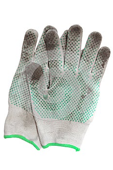 A pair of gardening gloves