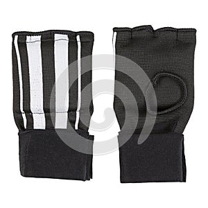 Pair of gloves to protect the hands for karate, on a white background