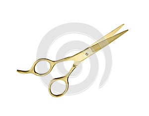 A pair of golden vintage scissors