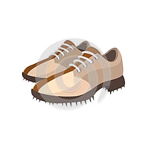 A pair of golf shoes cartoon icon