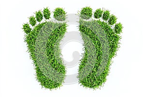 pair of green footprints, AI generated