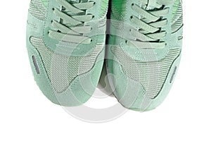 Pair of green shoes, trainers