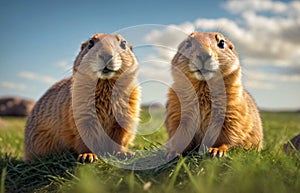 A pair groundhogs