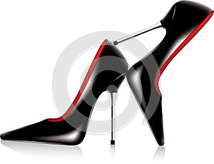 Pair of high heel shoes