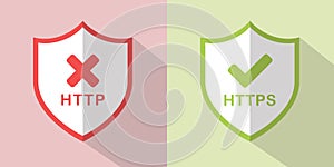 HTTP and HTTPS icons photo