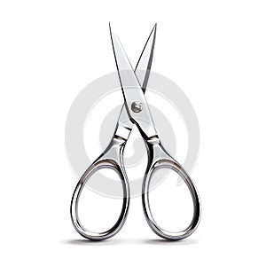 Pair of Inaugural Scissors Isolated on White Background photo
