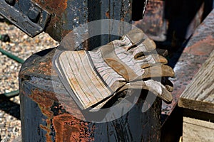 Pair of industrial work gloves