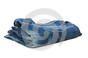 Pair of jeans isolated on the white