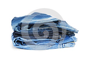 Pair of jeans isolated on the white