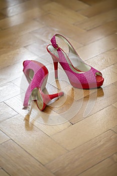 Pair of Ladys highheels in pink