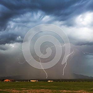 A Pair of Lightning Bolts in the Foothils