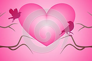 A pair of loving birds