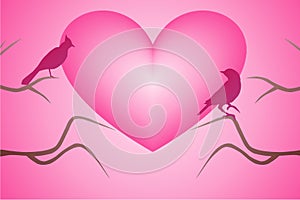 A pair of loving birds