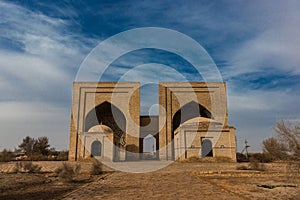 Pair of Mausolea of two Askhabs or `standard-bearers` of the Prophet Muhammad. Tombs of al-Hakim ibn Amr al-Jifari and Buraida ibn