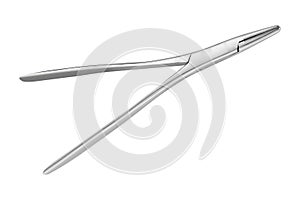 A pair of medical scissors isolated