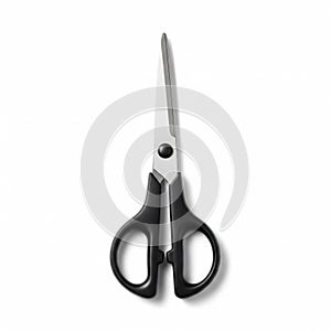 Black Handled Scissors Isolated on White Background