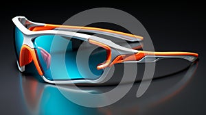 Dynamic Energy: Blue And Orange Lenses Glasses With Swiss Style Craftsmanship photo