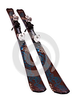 Pair of mountain skis photo