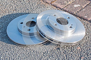 Pair of new car Brake Disks