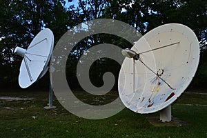 Old satellite dishes