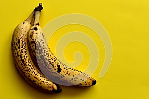 Pair of overripe bananas