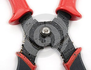 A pair of pliers with a black and silver head Ai generated