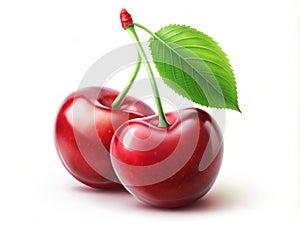 Cherry Icon Isolated On A White Background
