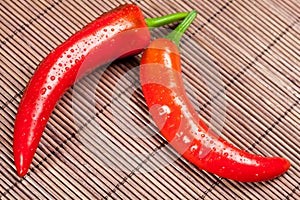 Pair of red chilly peppers