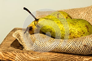 A pair of ripe pears