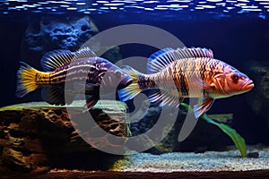 pair of robusto fish in fish tank photo