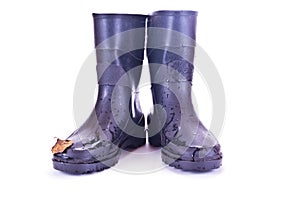 Pair rubber knee-boot