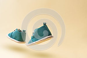 A pair of runaway little baby shoes with levitation effect