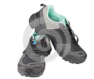 Pair of running shoes isolated on white