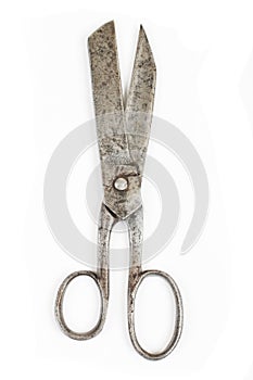 A pair of rusty scissors