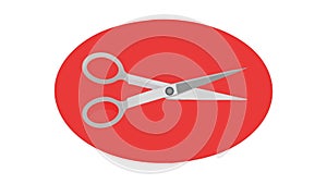 Pair of Scissors, Cutting or Editing Tool Icon, vector design Generative AI