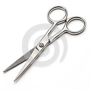 Pair of scissors isolated on white background