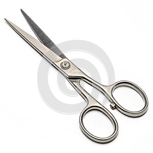 Pair of scissors isolated on white background