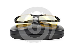 Pair of shade glasses isolated