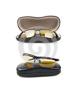 Pair of shade glasses isolated