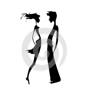 Pair silhouette