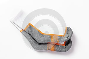 Pair of socks isolated white background