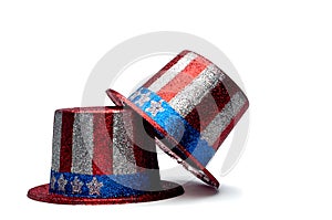 A pair of sparkling 4th of July hats