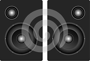 A pair of speakers illustration