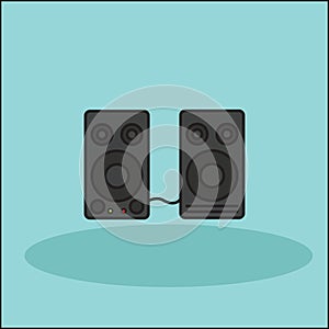 pair of speakers. Vector illustration decorative design