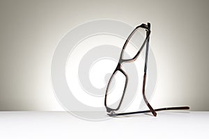 Pair of spectacles with copy space